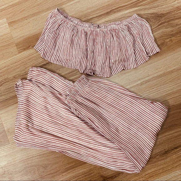 Lulu’s Two Piece Mauve Jumpsuit - Picture 3 of 5